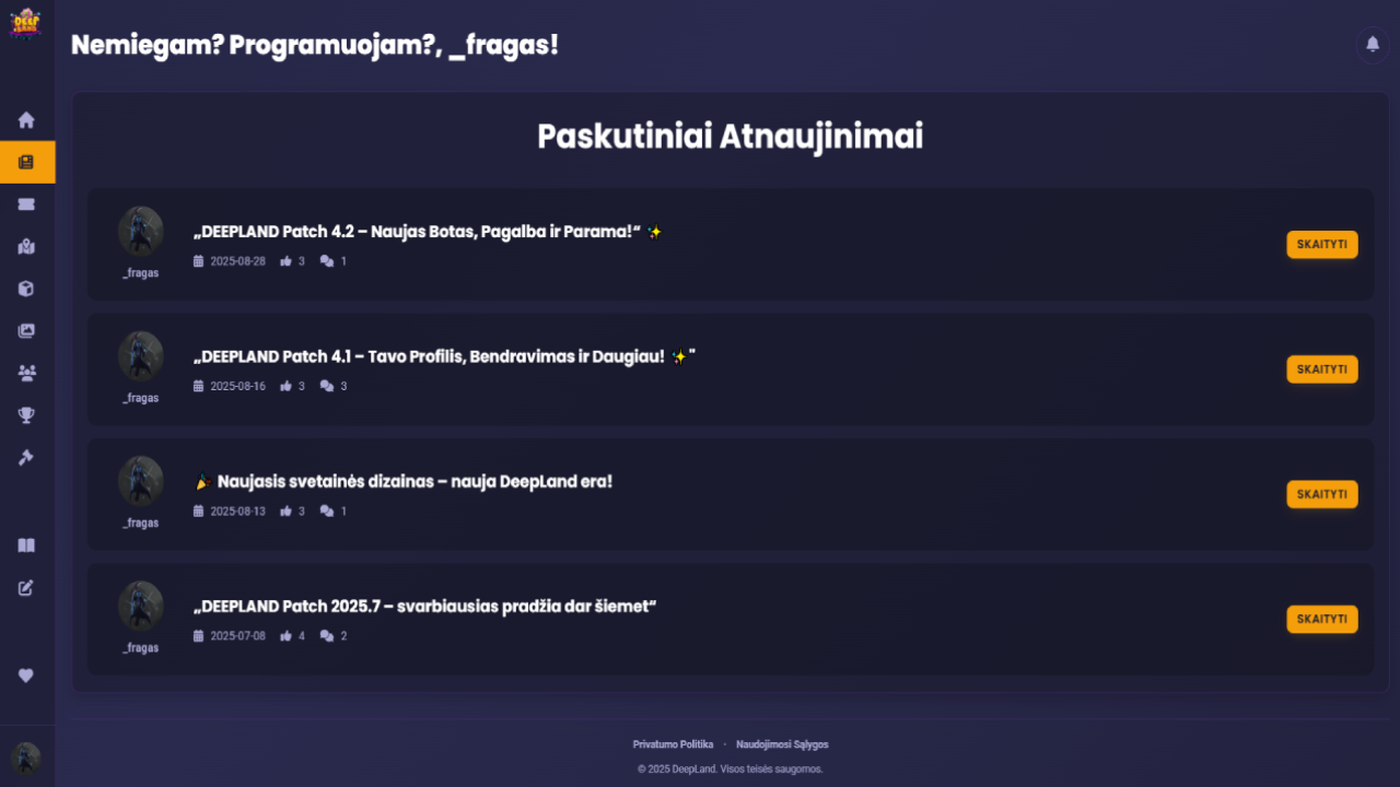 Prisijungimas per Discord